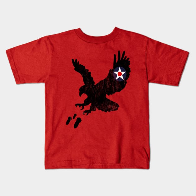 Warbird American Eagle Dive Bombing Kids T-Shirt by F&L Design Co.